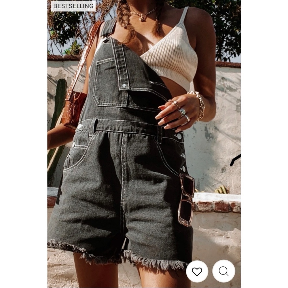 👽 12th Tribe: OLIVER WASHED BLACK OVERALLS 👽